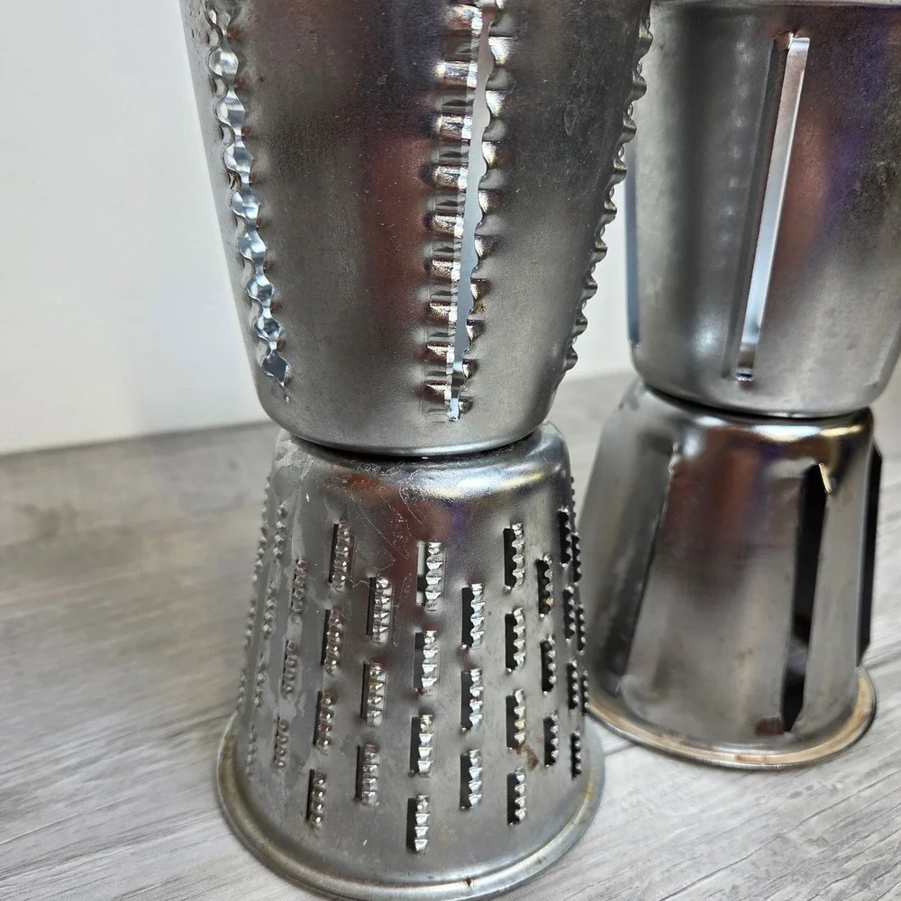 Vintage Drum Shredder Cones Lot of 4 Slicer Grater Attachments Replacement